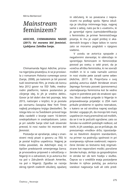 Mainstream feminizem?