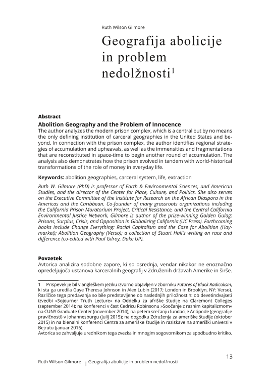 Geografija abolicije in problem nedolžnosti