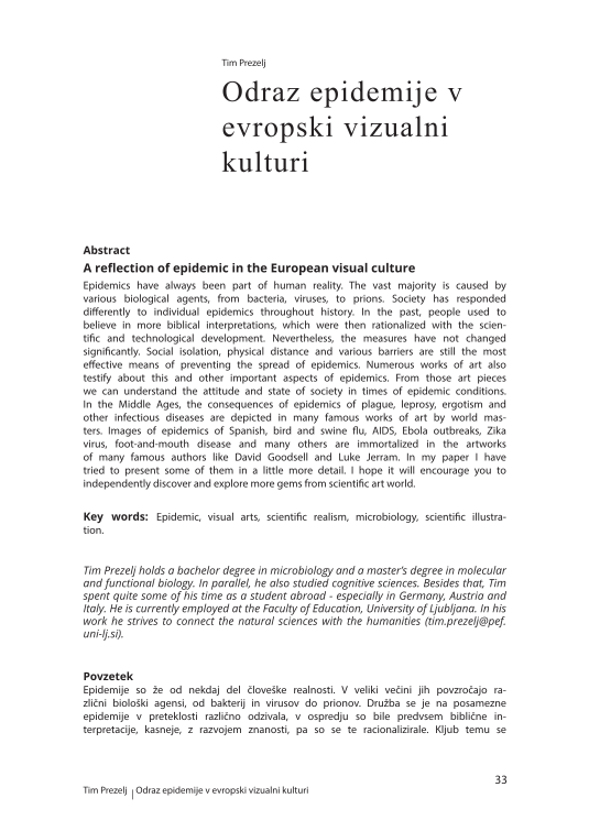 Odraz epidemije v evropski vizualni kulturi