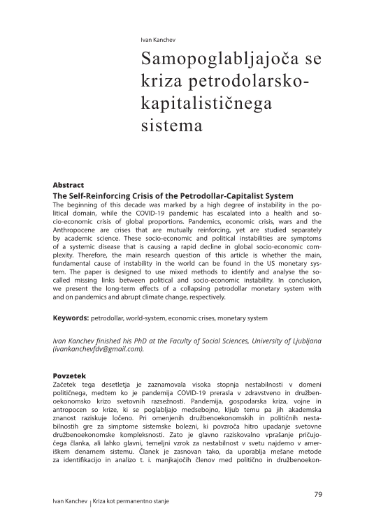 Samopoglabljajoča se kriza petrodolarsko-kapitalističnega sistema