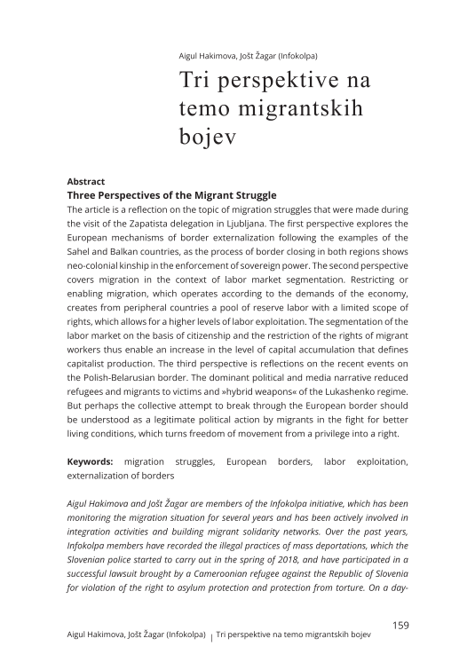 Tri perspektive na temo migrantskih bojev