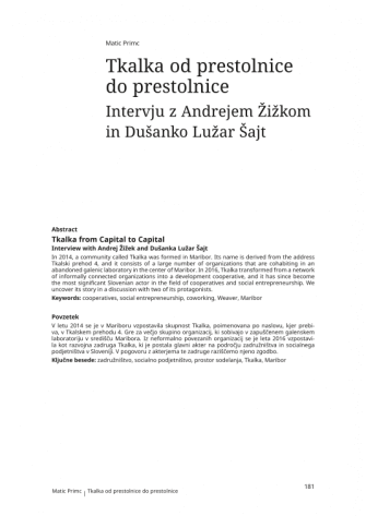 Tkalka od prestolnice do prestolnice: intervju z Andrejem Žižkom in Dušanko Lužar Šajt